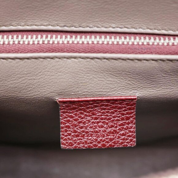 Gucci Zumi Medium Leather Top Handle Shoulder Bag Burgundy 564714 - Picture 12 of 12